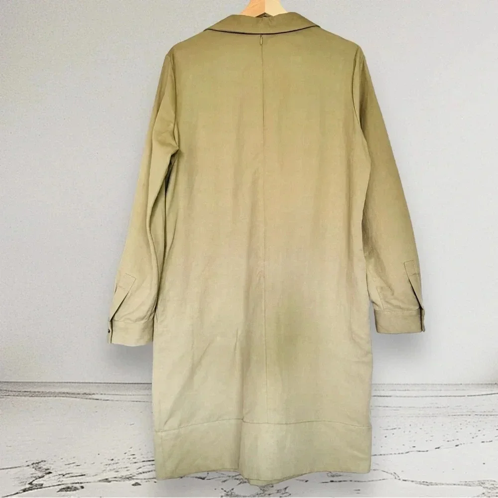 NEW PARTOW Adler Khaki Flap Pocket Trench Dress